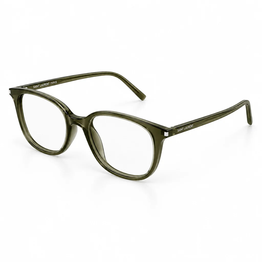 Saint Laurent SL 644/F Unisex Transparent Green Eyeglasses
