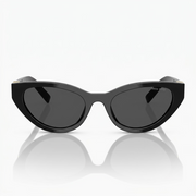Miu Miu Women MU A04S Cat-Eye Glossy Black / Dark Grey Sunglasses 