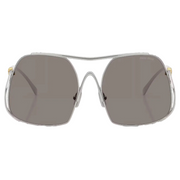 Miu Miu MU A55S Women Square Silver / Dark Grey Sunglasses