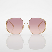 Miu Miu Women MU A57S Oversized Square Pale Gold / Pink Violet Gradient Sunglasses 