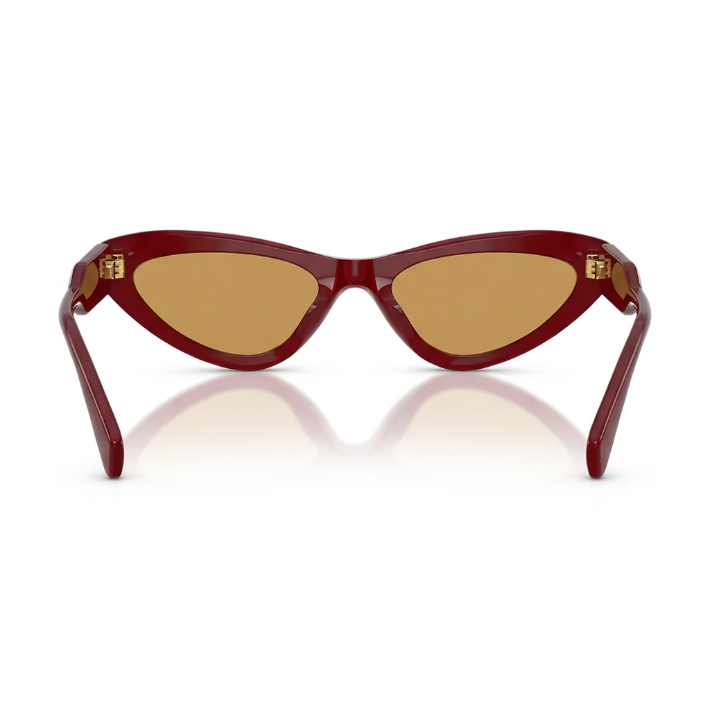 Miu Miu Women MU B11SU Cat-Eye Opal Burgundy / Brown Sunglasses