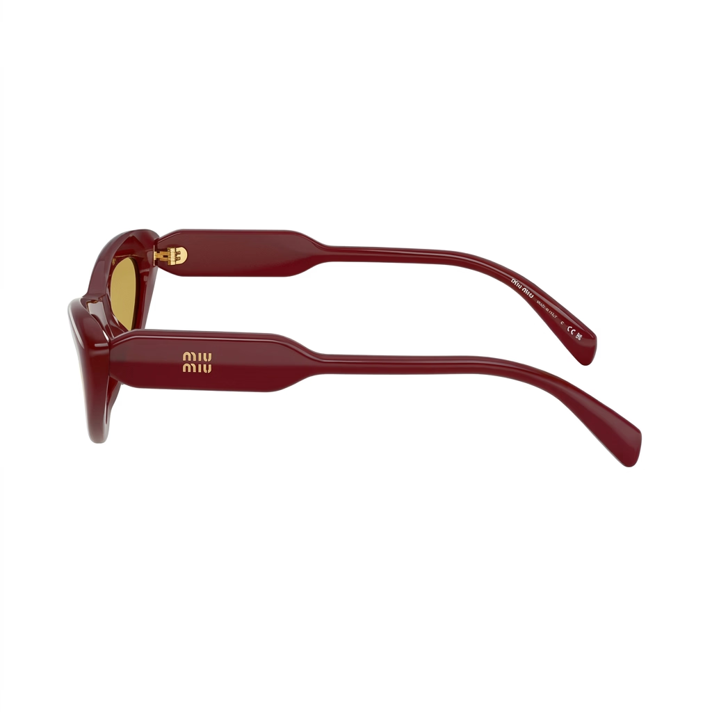 Miu Miu Women MU B11SU Cat-Eye Opal Burgundy / Brown Sunglasses