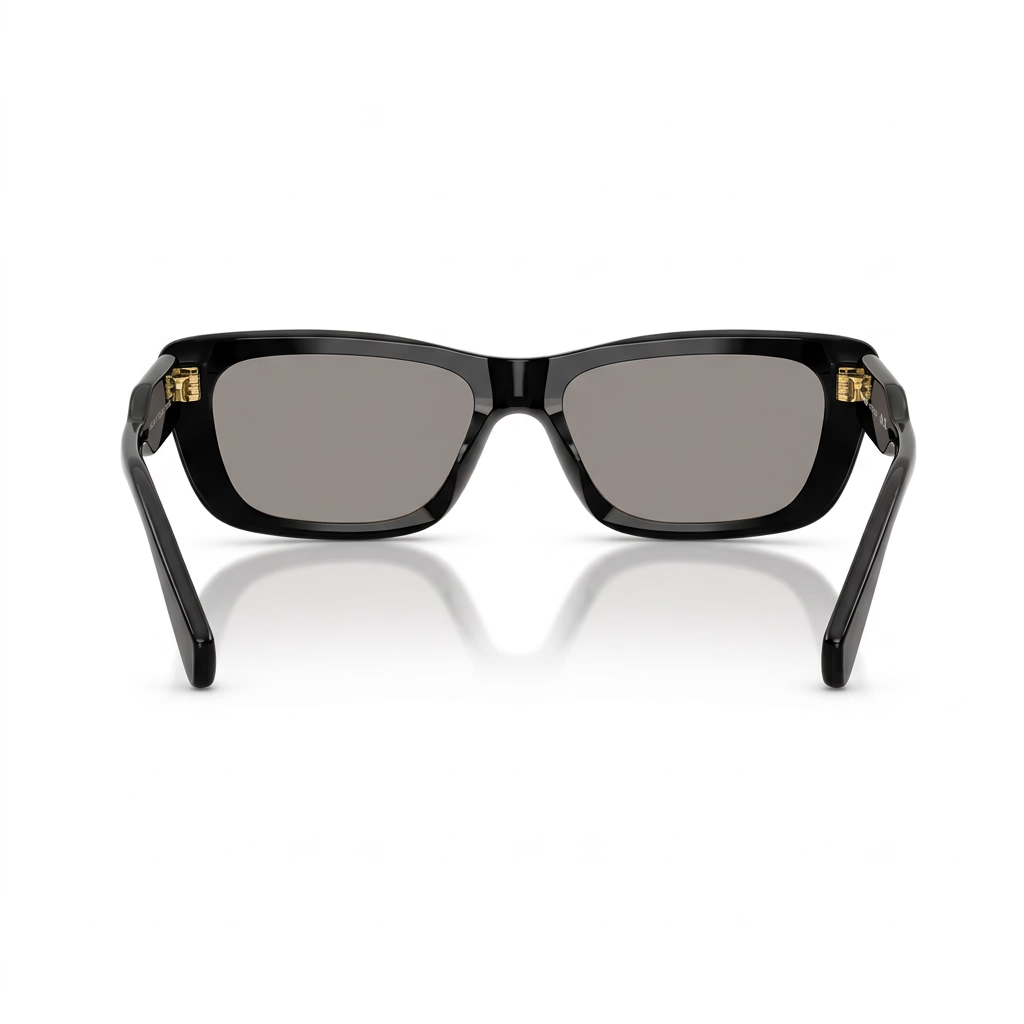 Miu Miu MU B12S Women Rectangular Black / Dark Grey Sunglasses