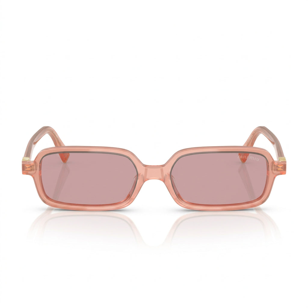 Miu Miu Regard MU 11ZS Women Rectangular Opaline Pink / Pink Sunglasses