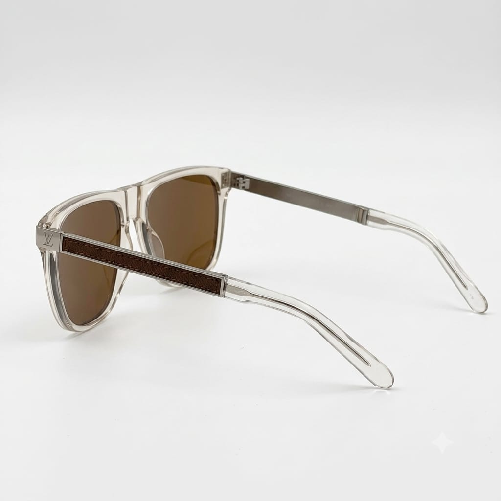 Louis Vuitton Men City Large Square Brown Sunglasses