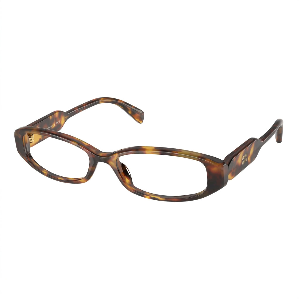 Miu Miu Women MU 06ZV Honey Havana Rectangle Optical Glasses