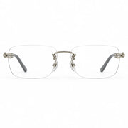 FRED FG50002F Luxury Unisex Rimless Silver & Havana Cable Optical Frame