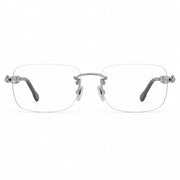 FRED FG50002F Luxury Unisex Rimless Silver & Cable Optical Frame