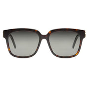 Saint Laurent Women SL M40 Gold YSL Monogram Hinge Havana Sunglasses