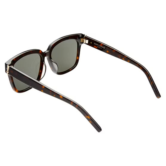Saint Laurent Women SL M40 Gold YSL Monogram Hinge Havana Sunglasses