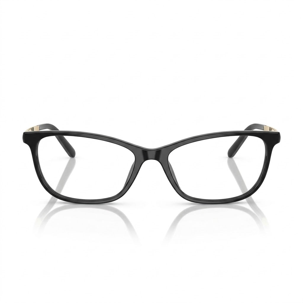 Miu Miu Women Cat-Eye Shiny Black / Gold Optical Glasses 