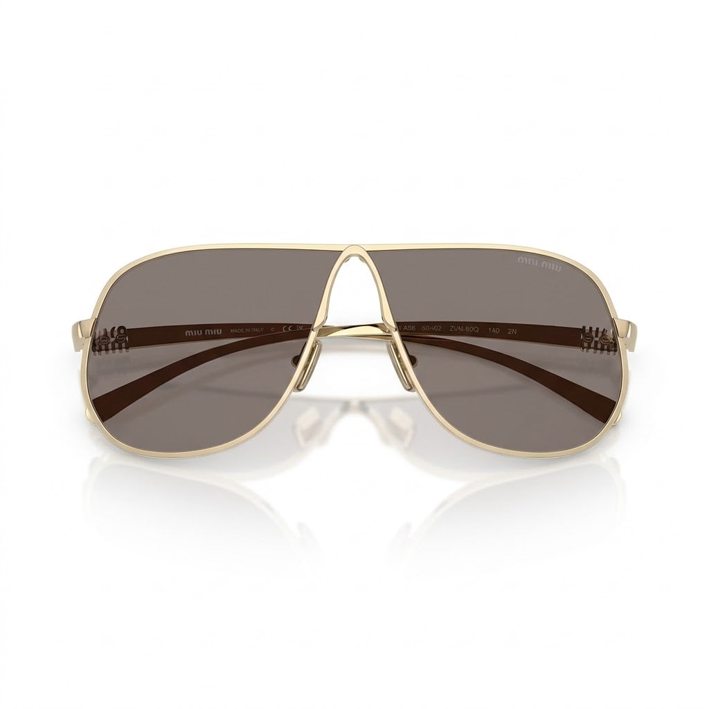 Miu Miu Women MU A56S Pilot Gold / Dark Grey Sunglasses