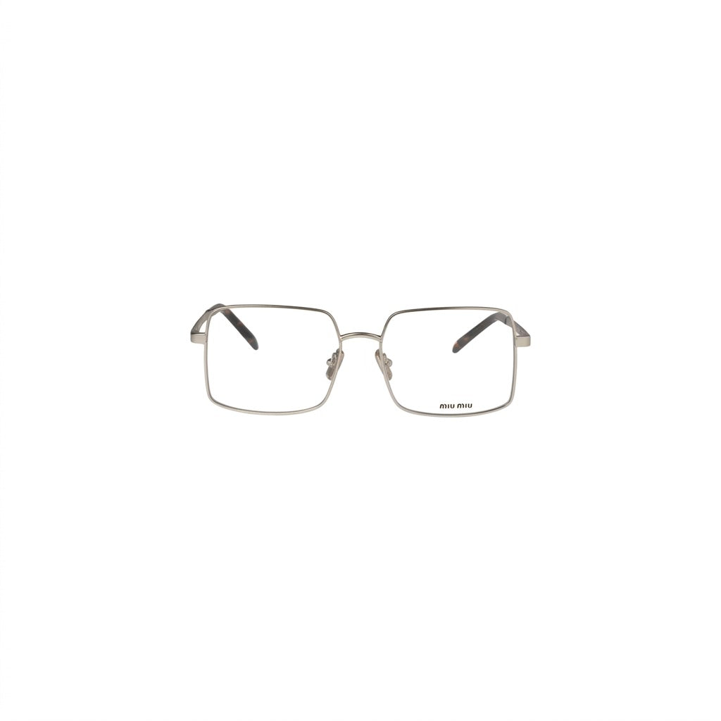 Miu Miu Runway SMUC53 Unisex Champagne Metal Blue-Light Glasses – Transparent Lenses