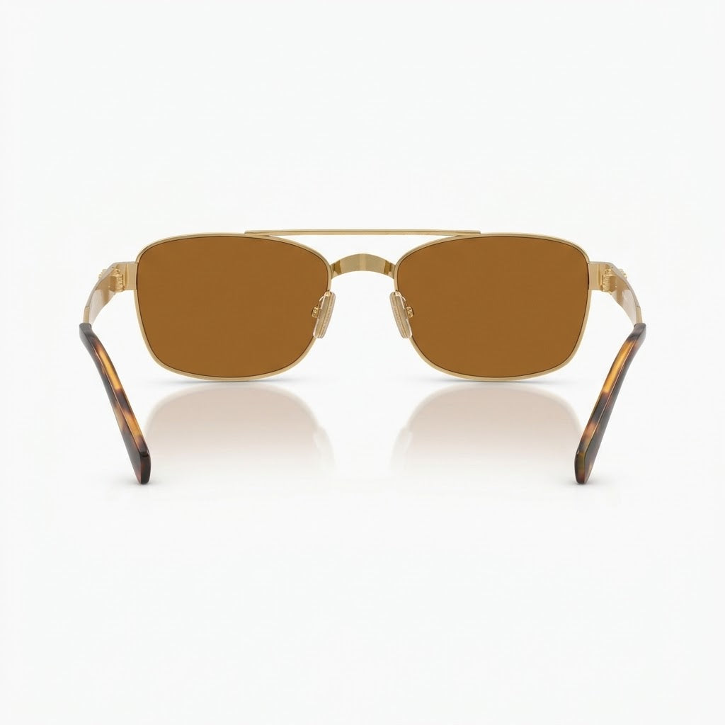 Miu Miu Women / Unisex Double-Bridge Optical Brown / Gold Glasses