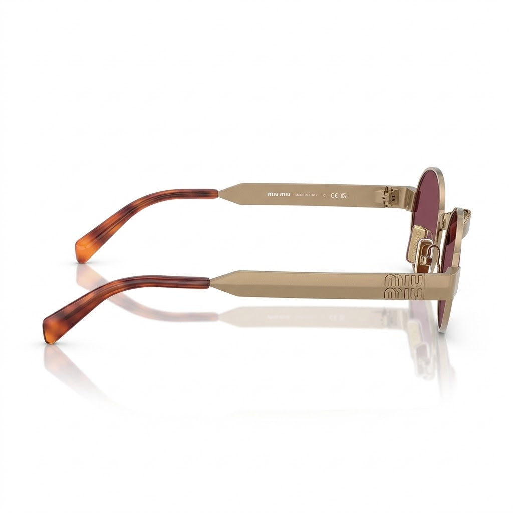 Miu Miu Envie Women MU B51S Oval Antiqued Copper / Violet Sunglasses