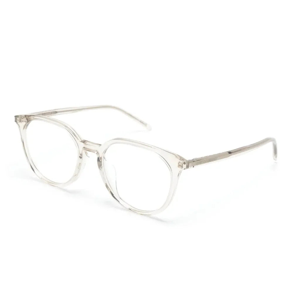 Saint Laurent SL 681/F Unisex Transparent Round-Frame Glasses