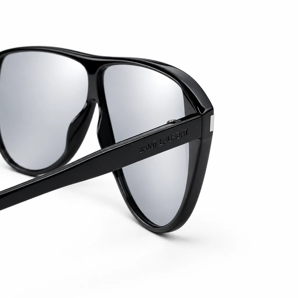Saint Laurent SL 731 Unisex Gaspar Black and Light Blue Sunglasses