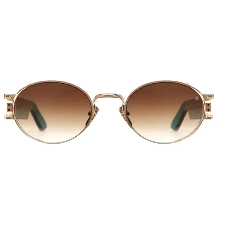 Maybach The Drive I Men 22K Mellow Gold Titanium / Light Bronze Gradient Sunglasses 