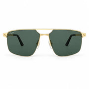 Cartier Santos de Cartier Men Navigator Gold-Green Sunglasses