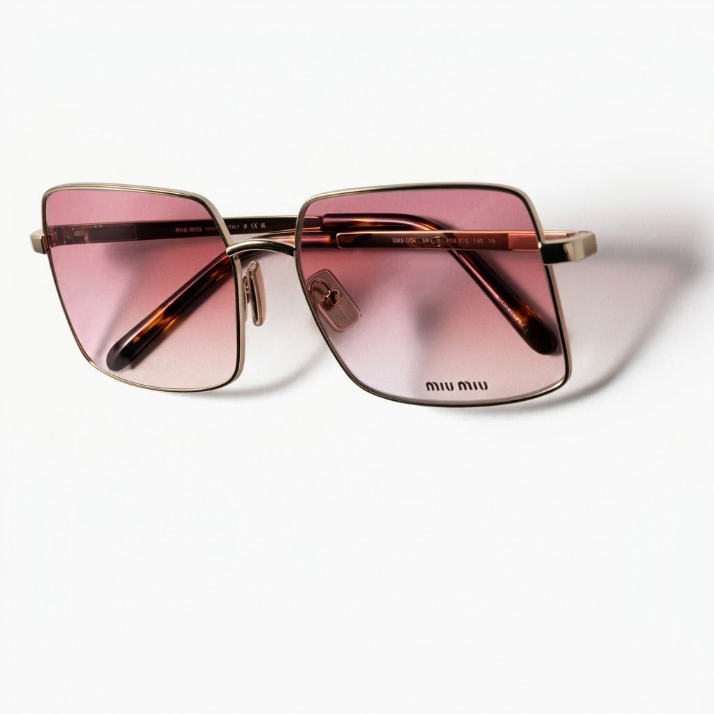Miu Miu Runway SMUC53 Women Pale Gold / Peony Bio Gradient Sunglasses