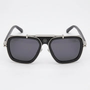 Philipp Plein Men's SPP109M Black / Silver Sunglasses