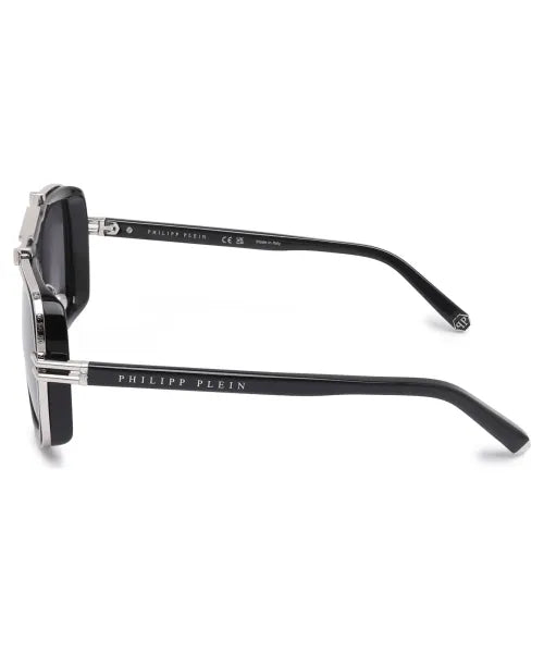 Philipp Plein Men's SPP109M Black / Silver Sunglasses