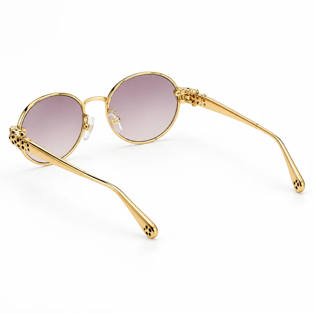 Cartier Panthère de C Women Round Pink Gradient Sunglasses