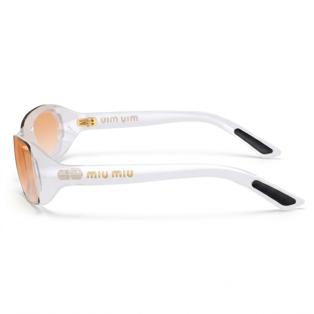 Miu Miu Runway SMUC07 Women Transparent Blue / Orange Gradient Sunglasses
