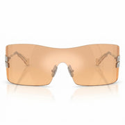 Miu Miu Aube Women Rimless Silver / Orange Silver Mirror Gradient Sunglasses