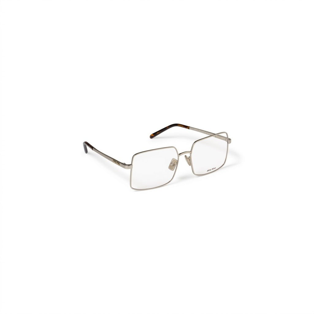 Miu Miu Runway SMUC53 Women Champagne Metal Blue-ray Transparent Glasses