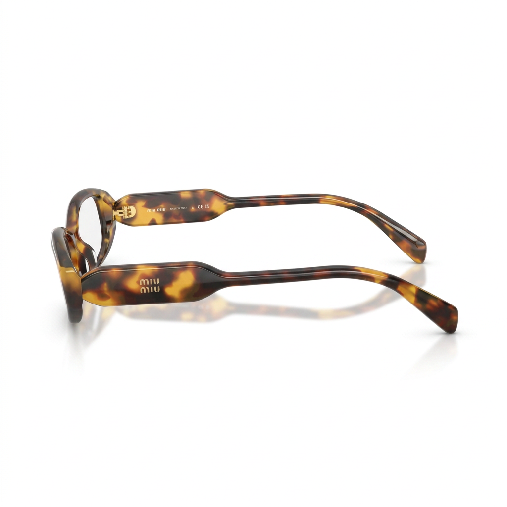 Miu Miu Women MU 06ZV Honey Havana Rectangle Optical Glasses