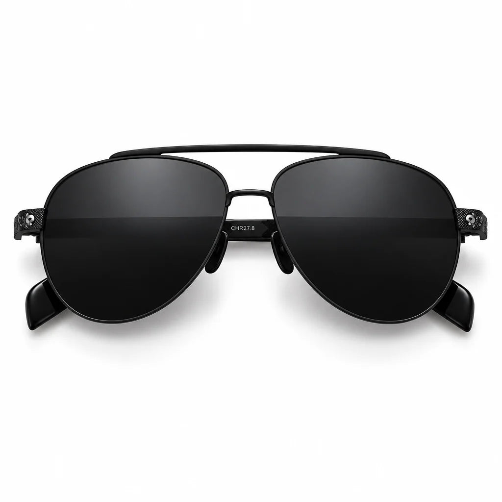 Chrome Hearts Unisex Aurelia Black Aviator Black Sunglasses