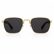 Cartier Première De Cartier Men Square Wood Temples Black Sunglasses