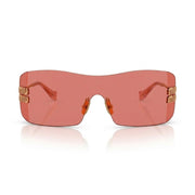 Miu Miu Aube Women Rimless Gold Metal Red Sunglasses