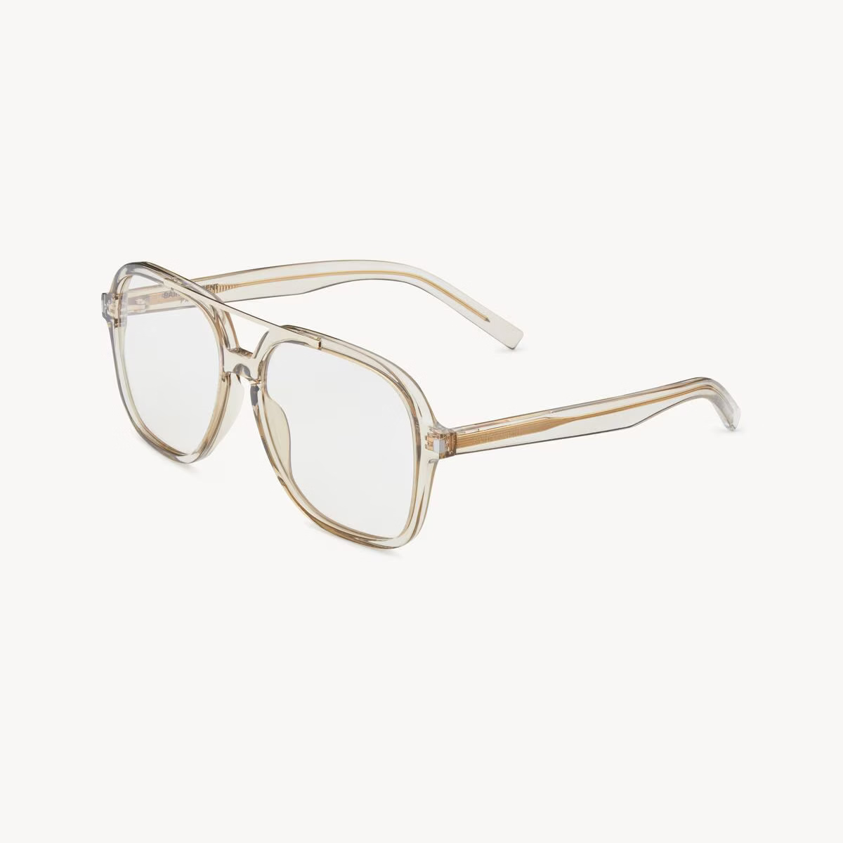Saint Laurent Women SL 545 Transparent Cream and Light Gold Sunglasses