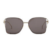 Gucci Women Square Frame Shiny Gold Sunglasses