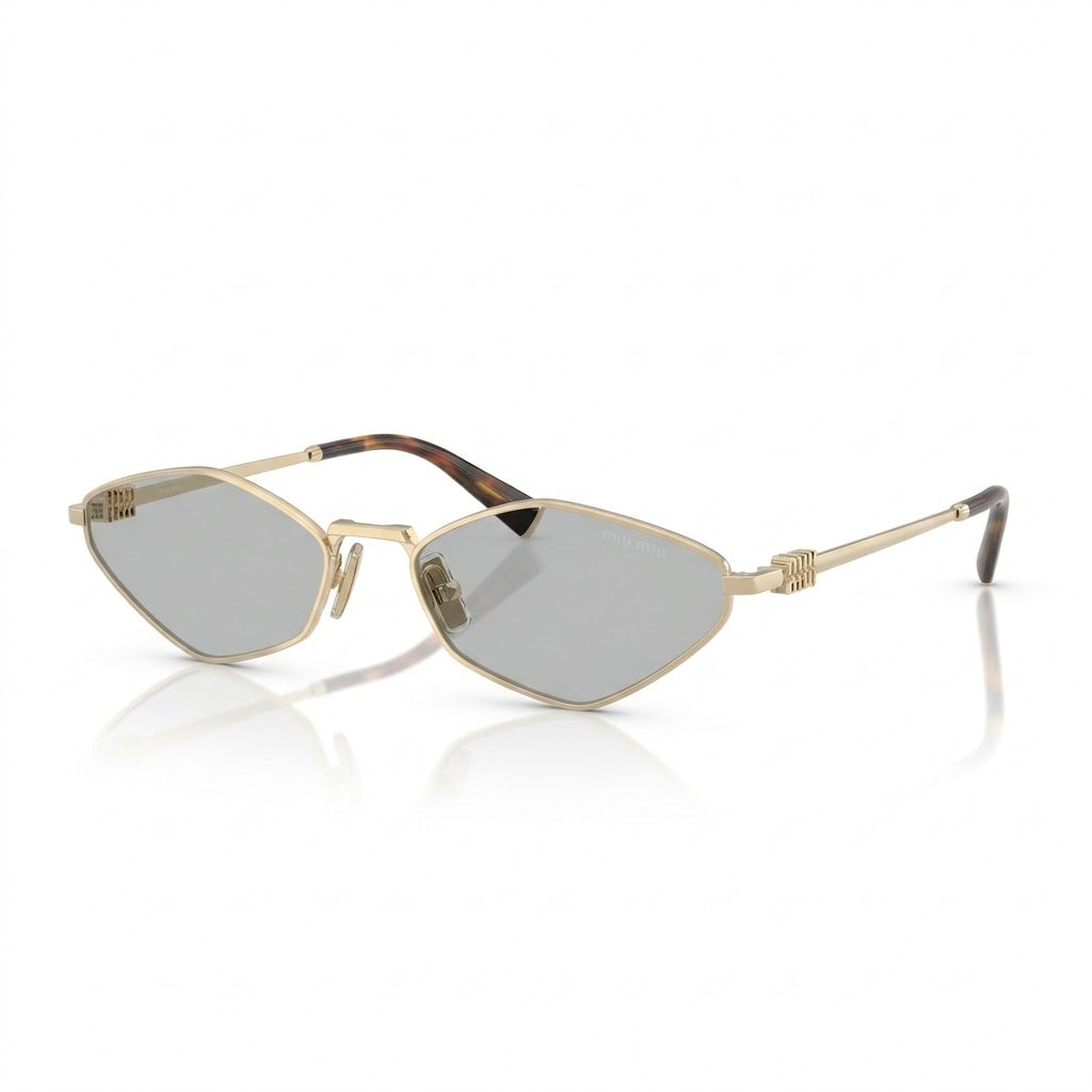 Miu Miu Women Pale Gold Metal  / Grey Sunglasses