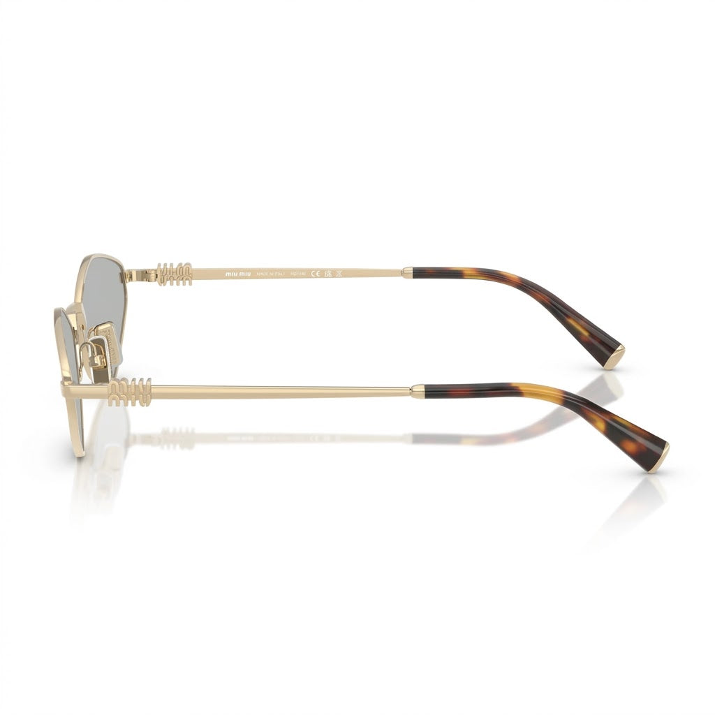 Miu Miu Women Pale Gold Metal  / Grey Sunglasses