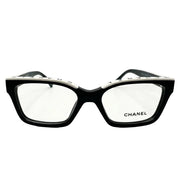 Chanel Rectangular Black & White Optical Glasses