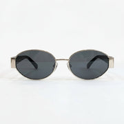 Chanel Women Oval Frame Dark Grey Sunglasses