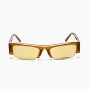 Miu Miu Vedette Women Honey Amber / Caramel Brown Sunglasses