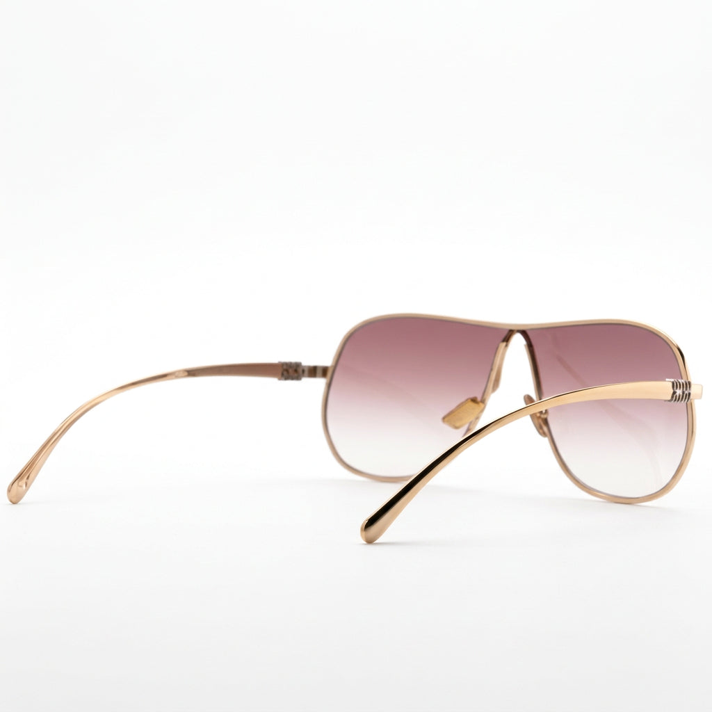 Miu Miu Women SMUA56 Gold Metal Pink Sunglasses