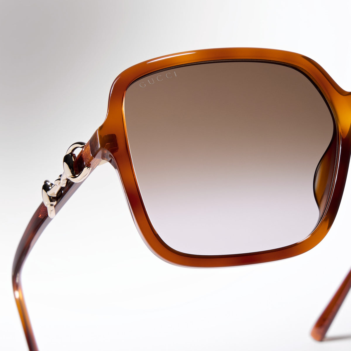 Gucci Women Butterfly-Frame Brown Tortoiseshell Sunglasses