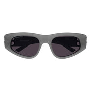 Balenciaga Women BB0095S Dynasty Oval Grey / Silver Sunglasses