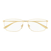 Balenciaga Men BB0415O Ultra-Thin Metal Rectangle Gold Eyeglasses