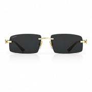 Cartier Panthère De Rimless Unisex Rectangle Black Sunglasses