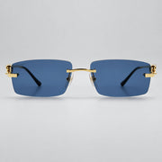 Cartier Panthère de C Unisex Gold & Blue Rimless Sunglasses