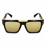 Philipp Plein Unisex SPP080 Geometric Black / Gold Sunglasses