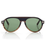 Tom Ford Men Mask Frame Brown Horn Sunglasses