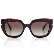 Tom Ford Women Butterfly Frame Dark Havana Sunglasses